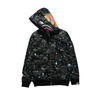 2023 Tide Men's Casual Shark Glow-in-the-dark Camouflage And Fleece Hoodie Jacket