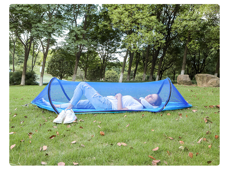 New Quick-opening Hammock with Mosquito Net Single And Double Parachute Cloth Outdoor Camping Mosquito Swing