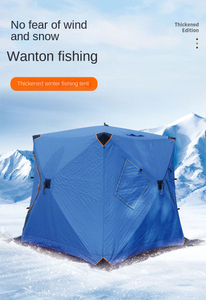 Outdoor Thickened Multi-person Ice Fishing Tent Winter Fishing Tent Portable Automatic Warm Cotton Tent