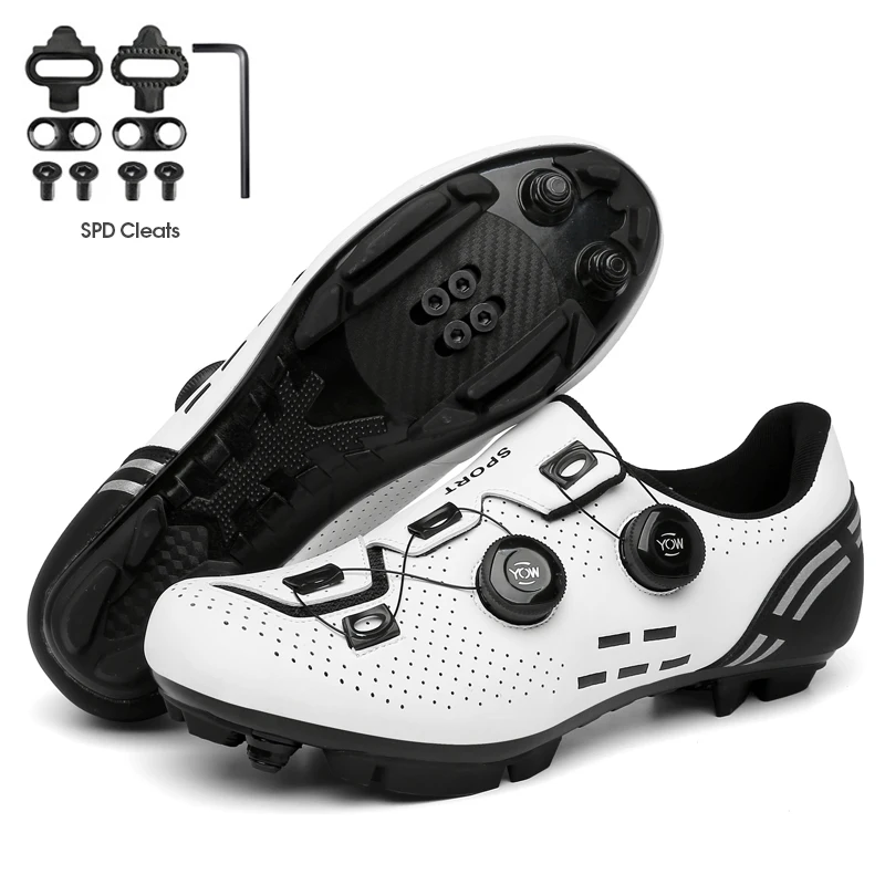 2023 Cycling Sneaker Mtb with Cleats Men Carbon Sports Speed Bike Shoes Women Mountain Racing Flat SPD Road Cycling Footwear
