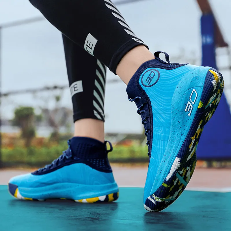 High Quality Basketball Shoes Men Sneakers Boys Basket Shoes Autumn High Top Anti-slip Outdoor Sports Shoes Trainer Women Summer