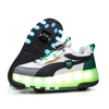 Kids Swivel Buckle Two Wheels USB Charging Sneakers LED Light Roller Skate Shoes For Children Fashion Boys Girls Luminous Shoes
