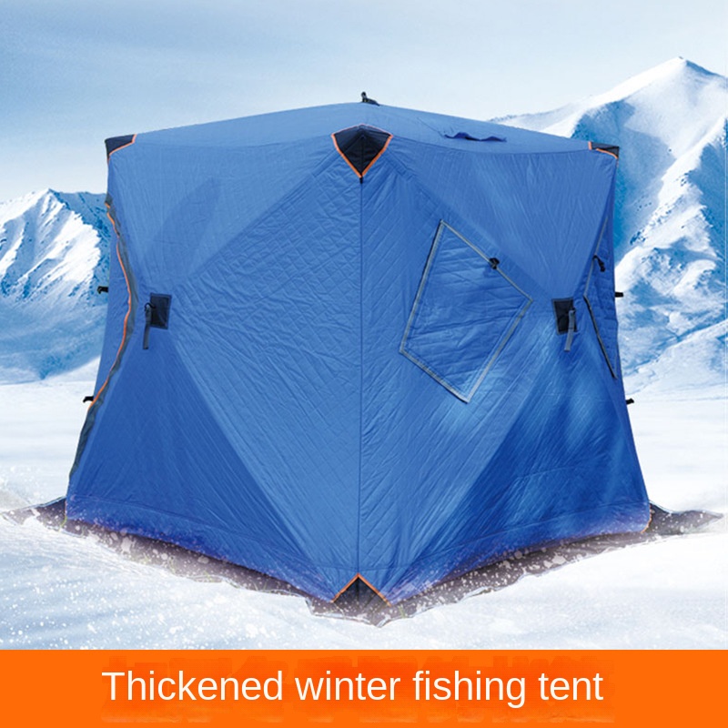 Outdoor Thickened Multi-person Ice Fishing Tent Winter Fishing Tent Portable Automatic Warm Cotton Tent