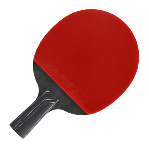 Red Double Happiness DHS Professional Star Diamond Table Tennis Racket Single Shot All-in-one Straight Shot Wild D02-S Black Flare with Racket Cover