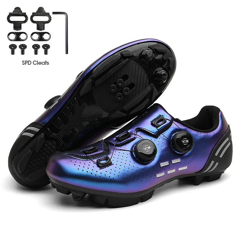 2023 Cycling Sneaker Mtb with Cleats Men Carbon Sports Speed Bike Shoes Women Mountain Racing Flat SPD Road Cycling Footwear