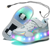 Kids LED Usb Charging Roller Shoes Glowing Light Up Luminous Sneakers with Wheels Kids Rollers Skate Shoes for Boy Girls