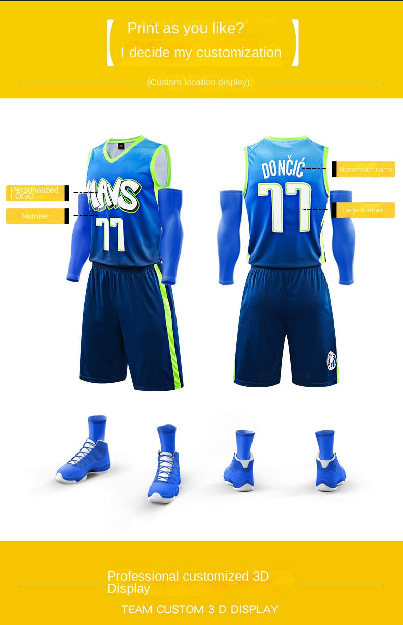 Fan Version Basketball Suit Suit Male City Version Jersey Game Sports Basketball Suit