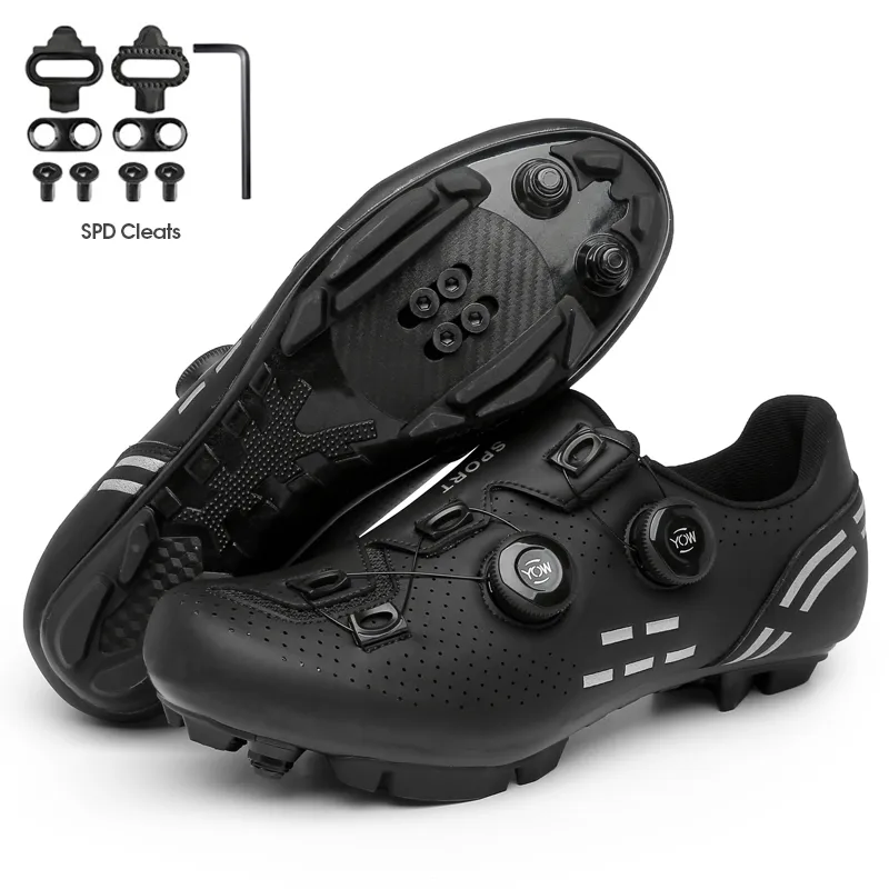 2023 Cycling Sneaker Mtb with Cleats Men Carbon Sports Speed Bike Shoes Women Mountain Racing Flat SPD Road Cycling Footwear
