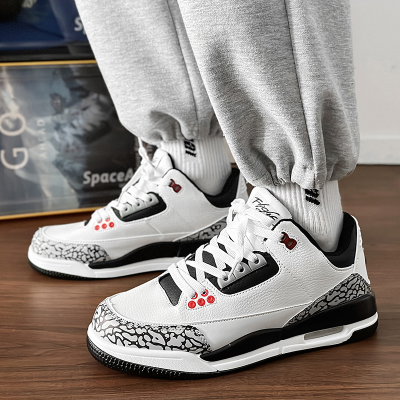 2026 New Design Graffiti Air Cushion Sportive Casual Trend Shoes - Couple Style Basketball Shoes - Men's Version