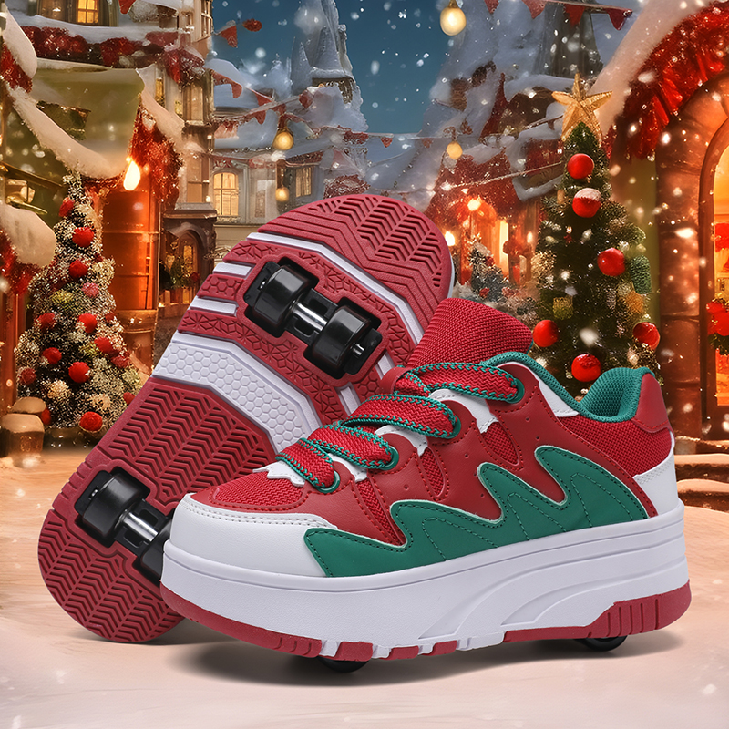 Children's Roller Skates, Children's Mesh Upper Four-wheel Leisure Walking Shoes, Boys' And Girls' Children's Shoes, Children's Skating Shoes