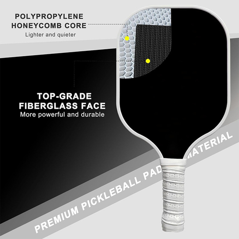 Ultra-lightweight Fiberglass Pickleball Racket Fiberglass Sports Offensive Training Outdoor Pickleball Racket Student Racket