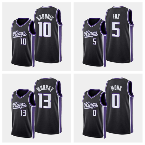 24th Season Kings Team 5# Fox (Foxtrot) Men's Alphanumeric Embroidered Basketball Sportswear, Breathable And Comfortable Basketball Vest, Basketball Game Training Casual Wear, Sports Top, Fashionable 