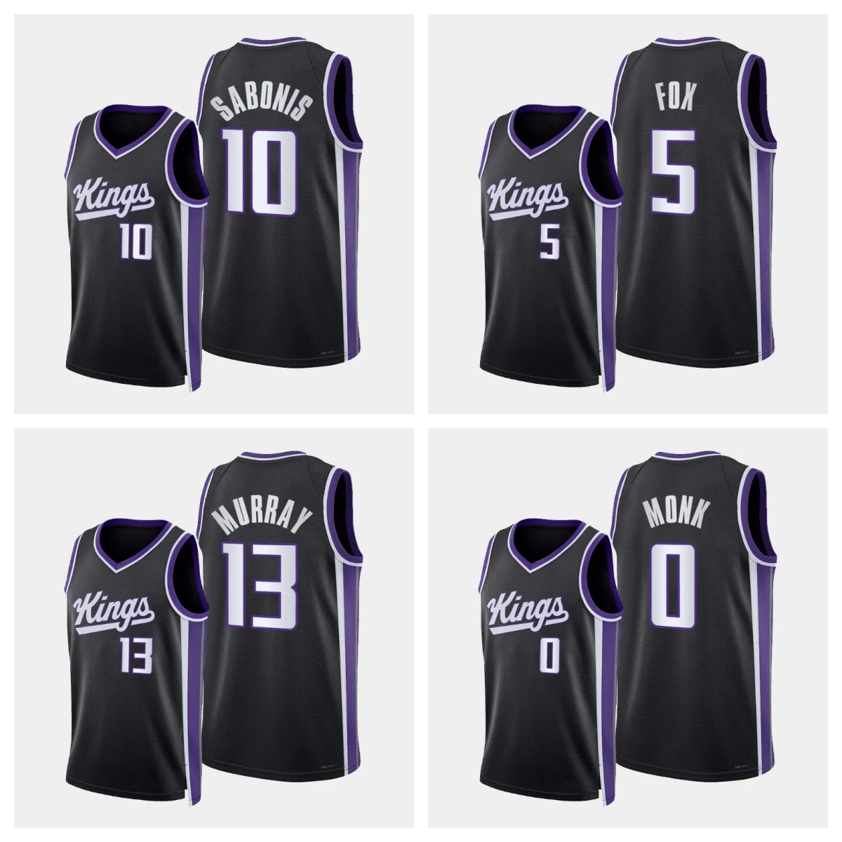 24th Season Kings Team 5# Fox (Foxtrot) Men's Alphanumeric Embroidered Basketball Sportswear, Breathable And Comfortable Basketball Vest, Basketball Game Training Casual Wear, Sports Top, Fashionable 