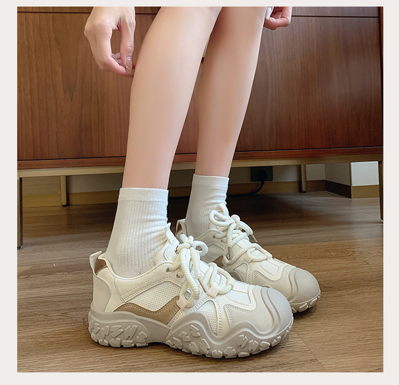 Women's sneakers 2026 new style summer women's shoes versatile thin hiking and running shoes breathable white dad shoes