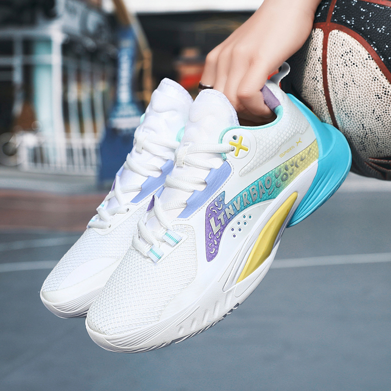 Cherry Blossom Pink Rubber Anti-slip Basketball Shoes for Boys And Girls, Children's Sports Shoes, Wear-resistant Professional Practical Basketball Shoes