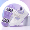 The New 2026 Model of Roller Shoes for Girls Features A Hidden Retractable Four - Wheel Roller Skates.