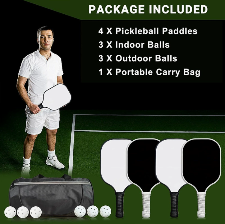 Ultra-lightweight Fiberglass Pickleball Racket Fiberglass Sports Offensive Training Outdoor Pickleball Racket Student Racket