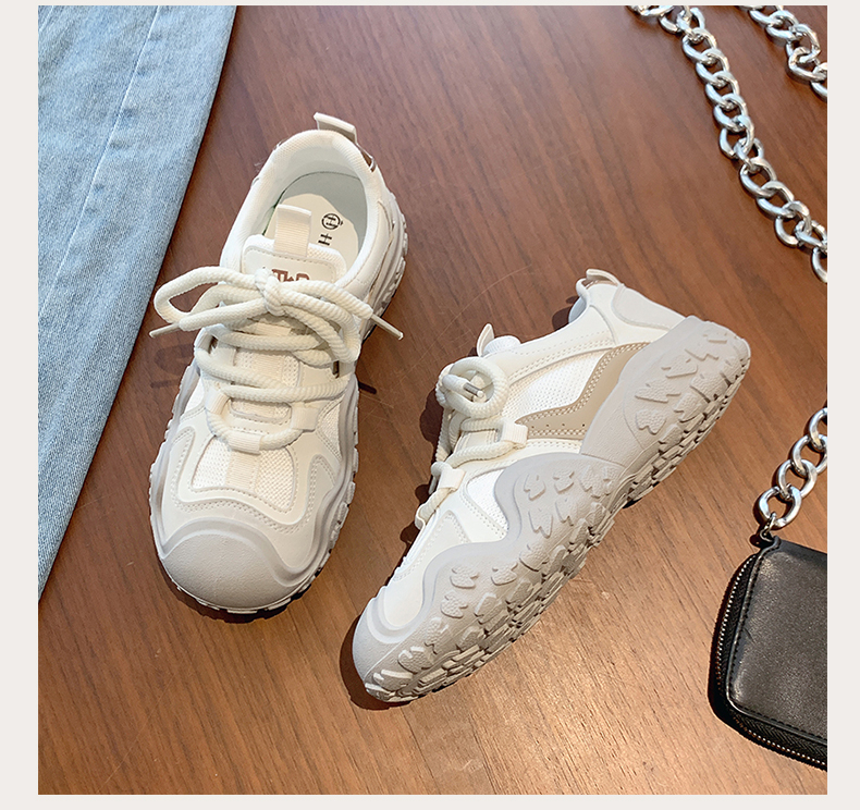 Women's sneakers 2026 new style summer women's shoes versatile thin hiking and running shoes breathable white dad shoes