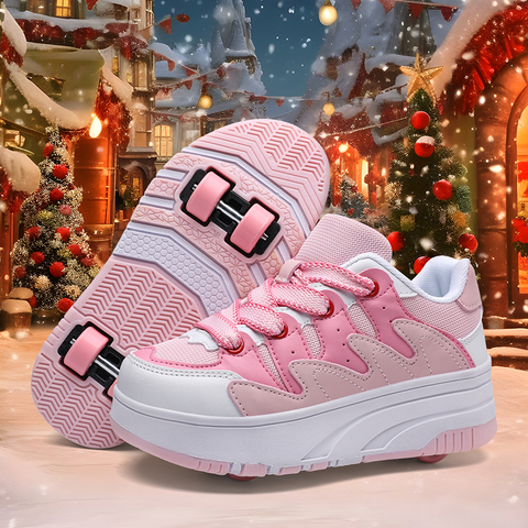 Children's Roller Skates, Children's Mesh Upper Four-wheel Leisure Walking Shoes, Boys' And Girls' Children's Shoes, Children's Skating Shoes