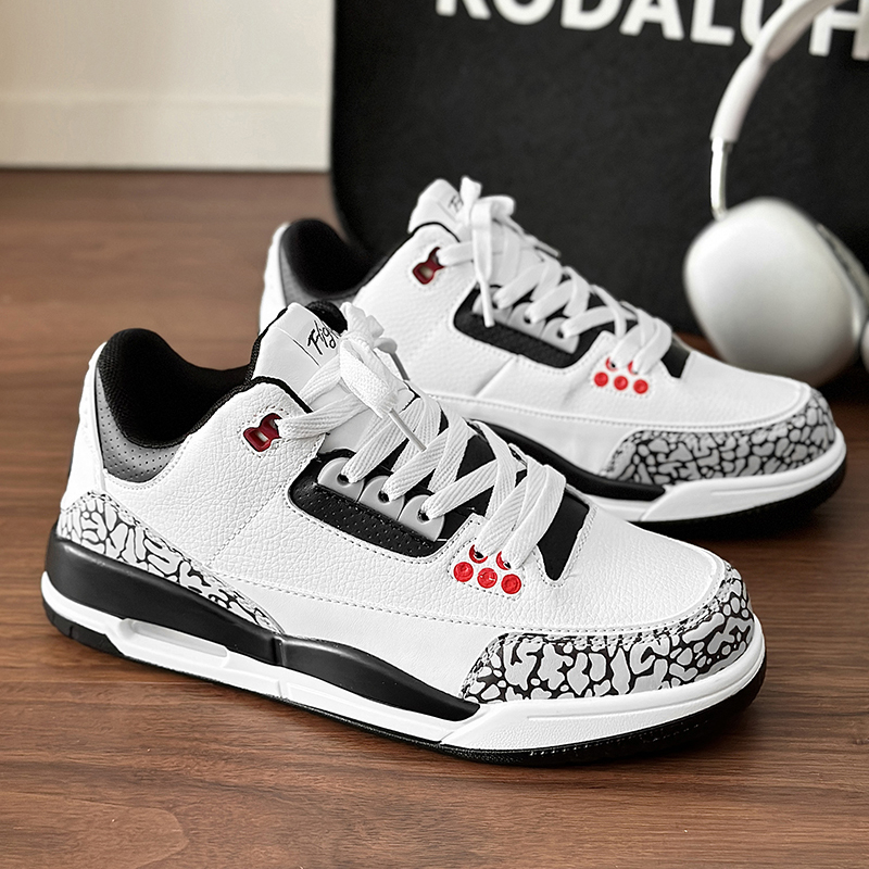 2026 New Design Graffiti Air Cushion Sportive Casual Trend Shoes - Couple Style Basketball Shoes - Men's Version