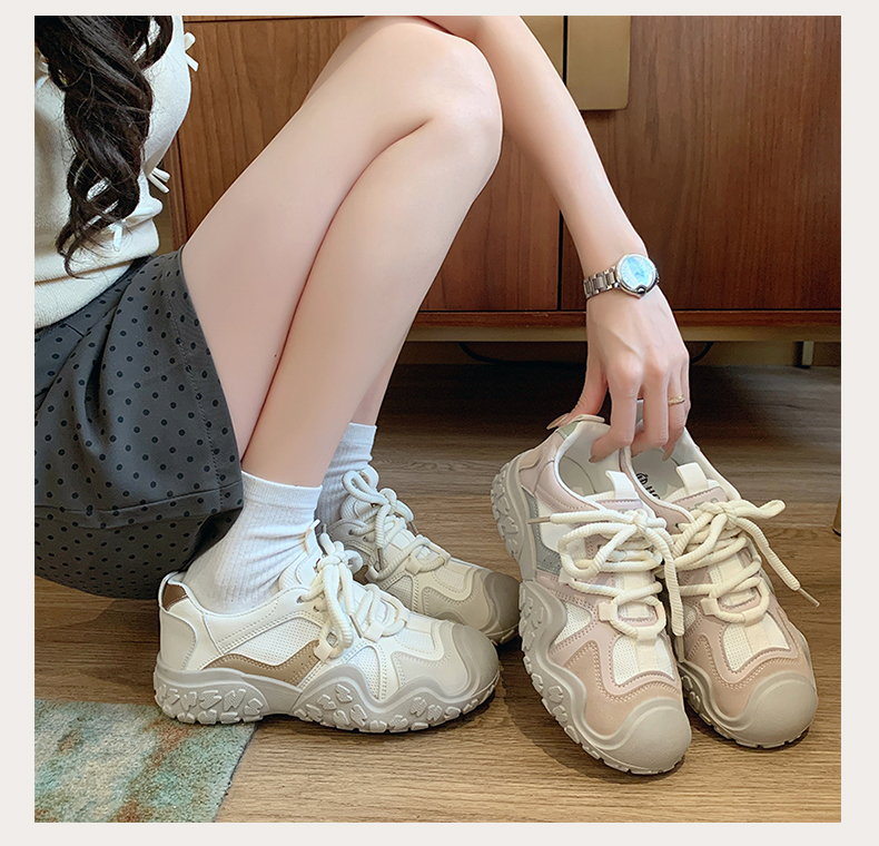 Women's sneakers 2026 new style summer women's shoes versatile thin hiking and running shoes breathable white dad shoes