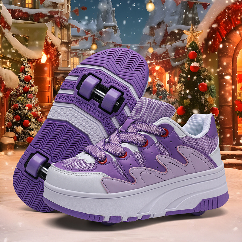 Children's Roller Skates, Children's Mesh Upper Four-wheel Leisure Walking Shoes, Boys' And Girls' Children's Shoes, Children's Skating Shoes