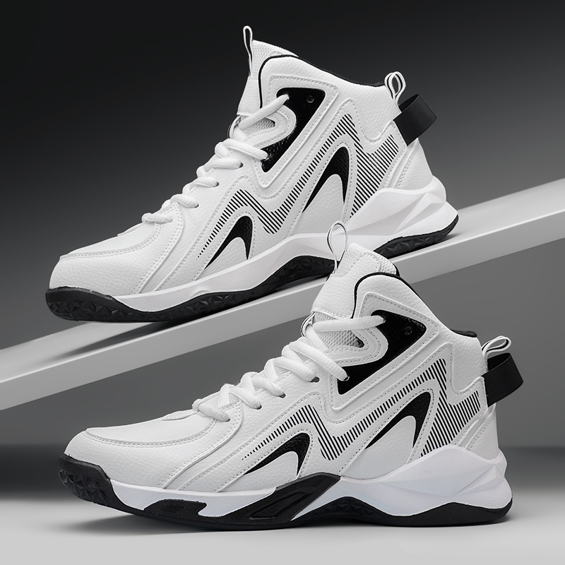 High-top Shock-absorbing Basketball Shoes And Outdoor Anti-slip Sports Shoes
