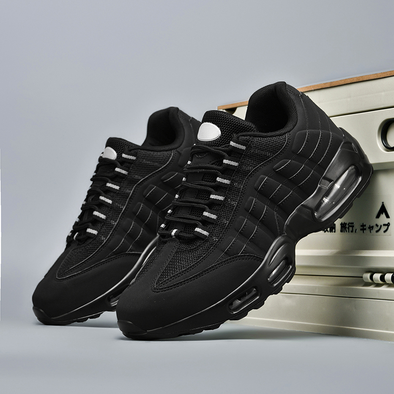 Fashionable Breathable Men's Sport Shoes Couple Style Air-Cushioned Versatile Trendy Casual Shoes Comfortable Low Top round Toe