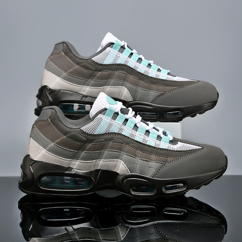 Fashionable Breathable Men's Sport Shoes Couple Style Air-Cushioned Versatile Trendy Casual Shoes Comfortable Low Top round Toe