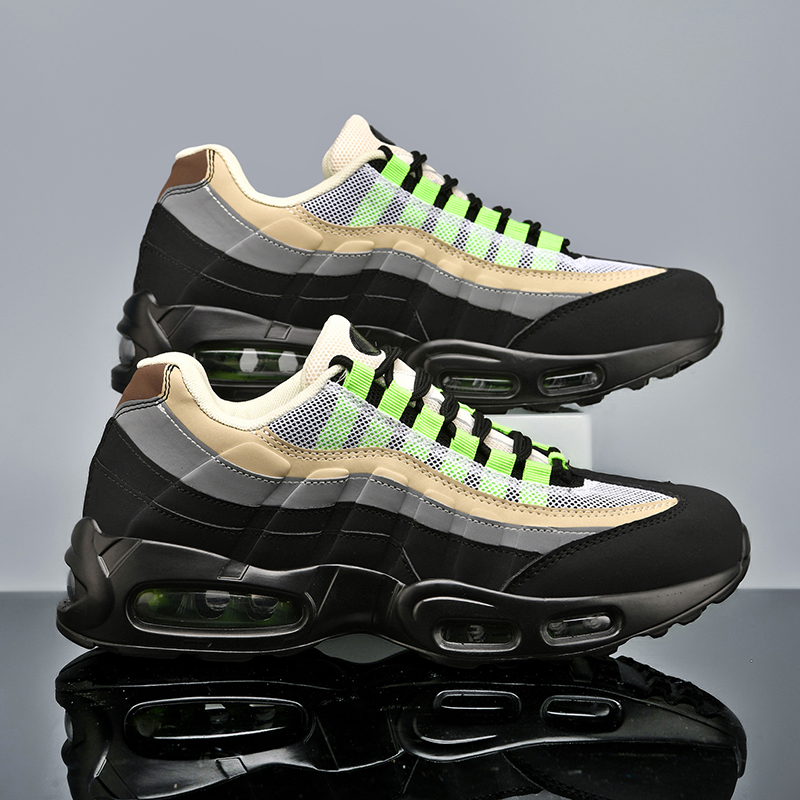 Fashionable Breathable Men's Sport Shoes Couple Style Air-Cushioned Versatile Trendy Casual Shoes Comfortable Low Top round Toe