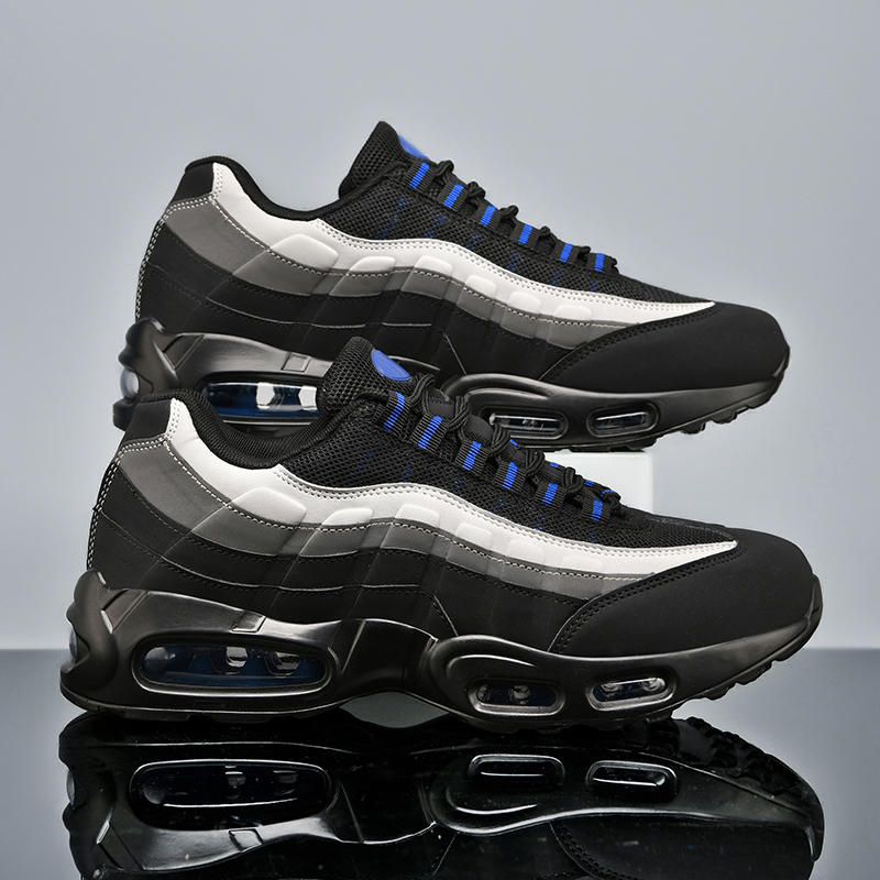 Fashionable Breathable Men's Sport Shoes Couple Style Air-Cushioned Versatile Trendy Casual Shoes Comfortable Low Top round Toe